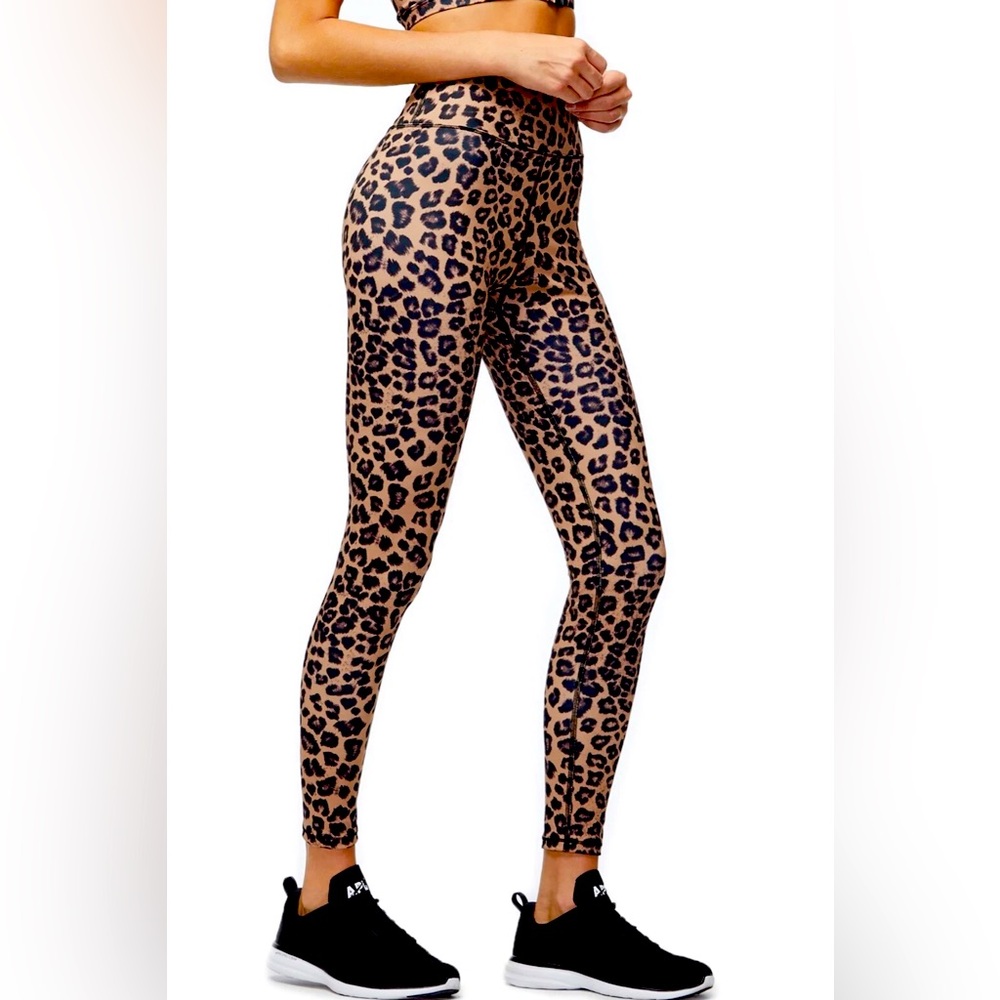 Good American Cheetah Core Strength High Waist Leggings GA Size 4 (XL) - Picture 2 of 10